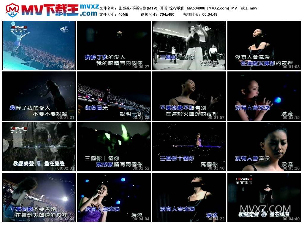 张惠妹-不要告别(MTV)_国语_流行歌曲_MA504006